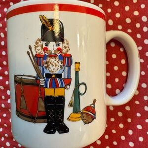 Nutcracker Soldier Mug with Red Accents